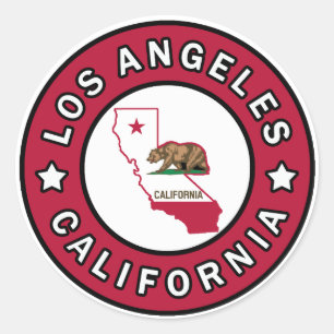 Los Angeles California Classic Round Sticker
