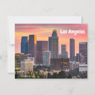 Los Angeles, California Downtown Sunset  Postcard
