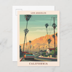 Los Angeles California Elegant Art Vintage Travel Postcard