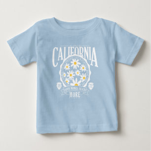 Los Angeles California Floral Graphic Baby T-Shirt