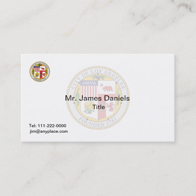 Los Angeles California Great Seal Business Card (Front)