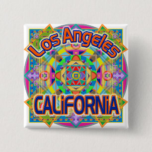 Los Angeles CALIFORNIA Happy Button