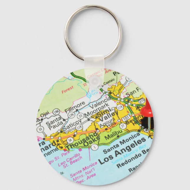 Los Angeles, California Key Ring (Front)