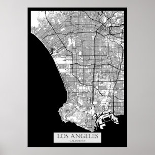Los Angeles California Map Poster