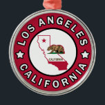 Los Angeles California Metal Ornament<br><div class="desc">Los Angeles</div>