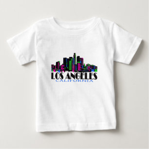 Los Angeles California neon skyline Baby T-Shirt