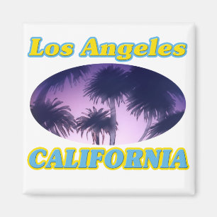 "Los Angeles California Palm Trees" Magnet