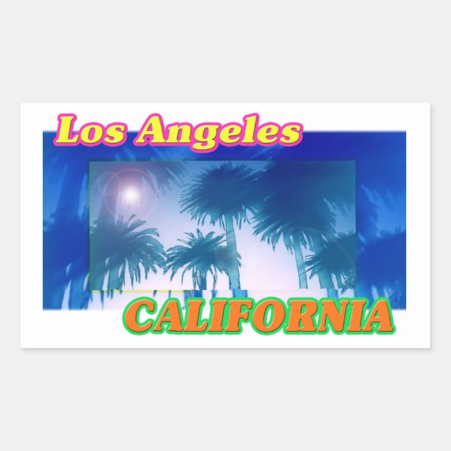 "Los Angeles CALIFORNIA" Palm Trees Sticker (Front)