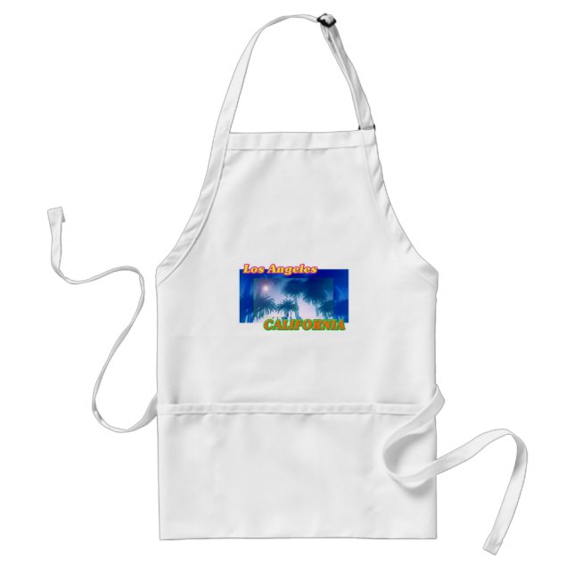 "Los Angeles CALIFORNIA" Palm Trees Sunshine Apron (Front)