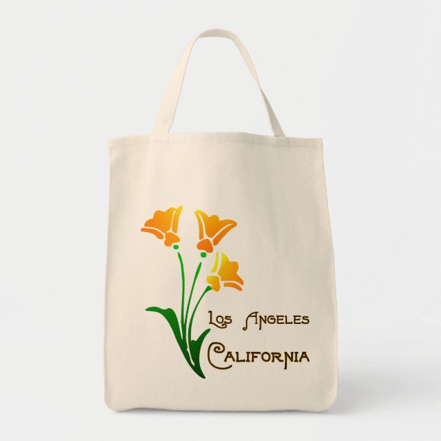 Los Angeles California Poppy Deco Tote (Front)
