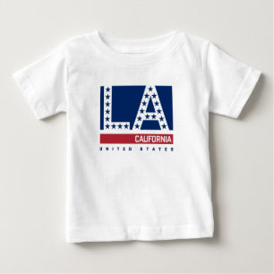 Los Angeles, California   Red,White & Blue Skyline Baby T-Shirt