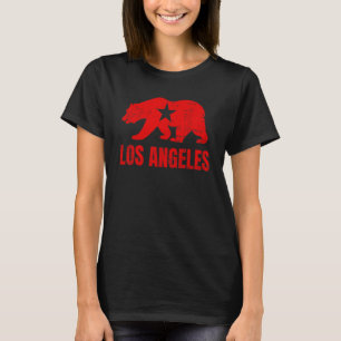 Los Angeles California Republic Bear Distressed T-Shirt
