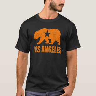 Los Angeles California Republic Bear Distressed T-Shirt