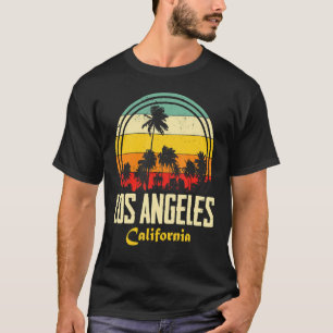 Los Angeles California Retro Palm Trees La Sunset T-Shirt