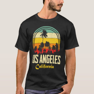 Los Angeles California Retro Palm Trees La Sunset T-Shirt