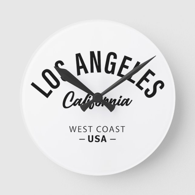 Los Angeles California Round Clock (Front)