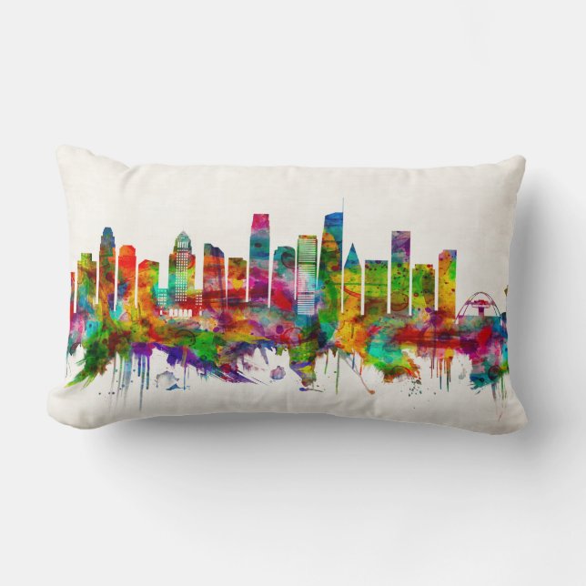 Los Angeles California Skyline Lumbar Cushion (Front)