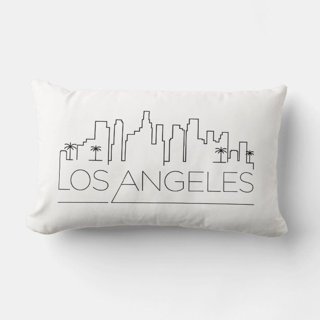Los Angeles, California Skyline Lumbar Cushion (Front)