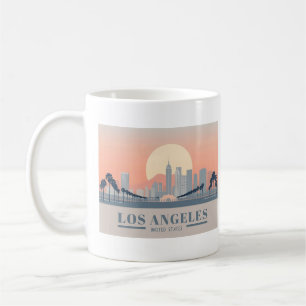 Los Angeles California Skyline Pastel Travel Coffee Mug