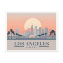 Los Angeles California Skyline Pastel Travel