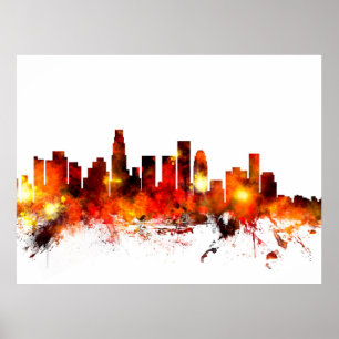 Los Angeles California Skyline Poster