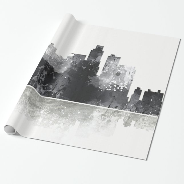 LOS ANGELES, CALIFORNIA SKYLINE WRAPPING PAPER (Unrolled)