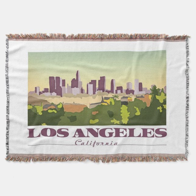 Los Angeles, California Throw Blanket (Front)