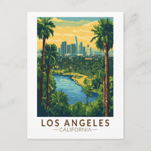 Los Angeles California Travel Art Vintage Postcard
