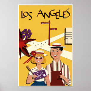 Los Angeles, California travel poster