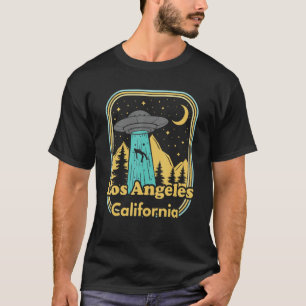 Los Angeles California Ufo Alien Hunter 80s State  T-Shirt
