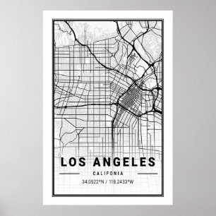 Los Angeles California USA Cities Travel City Map Poster