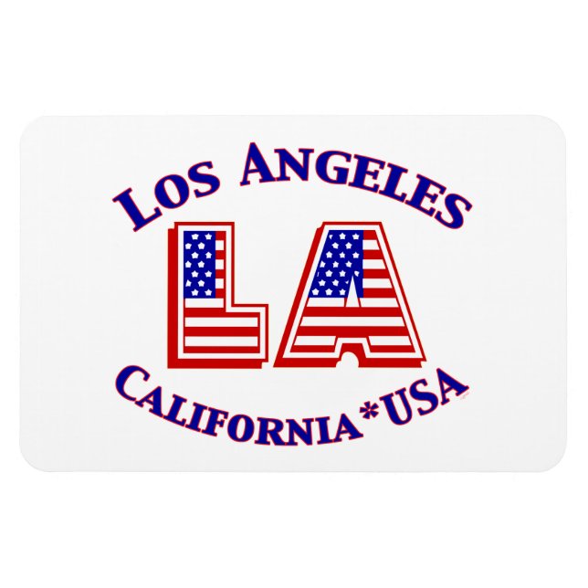 Los Angeles California USA Patriotic Magnet (Horizontal)