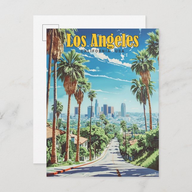 Los Angeles California USA Vintage Travel  Postcard (Front/Back)