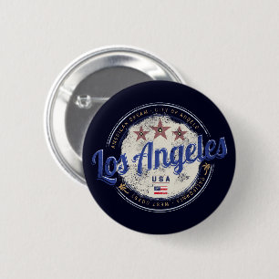 Los Angeles California USA Vintage West Coast 6 Cm Round Badge