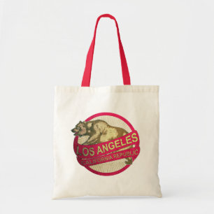 Los Angeles California vintage bear tote bag