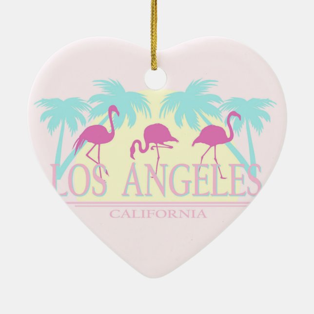 Los Angeles Ceramic Ornament (Back)