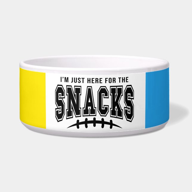 Los Angeles Chargers Here For The Snacks Pet (Front)