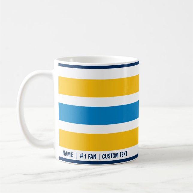 Los Angeles Chargers Minimalist Bars Coffee Mug (Left)