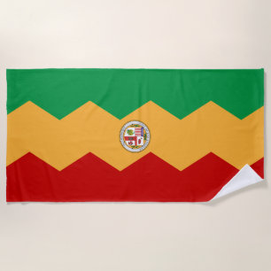 Los Angeles city flag beach towel