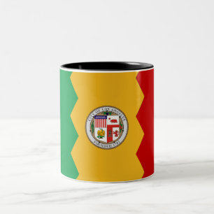 Los Angeles city flag Two-Tone Coffee Mug