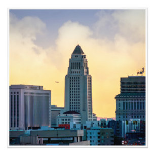 Los Angeles City Hall Skyline – Downtown LA Print
