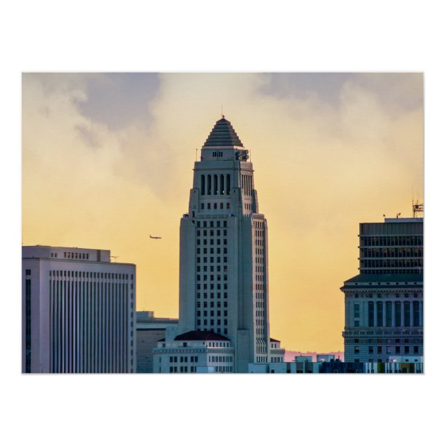Los Angeles City Hall Skyline – Downtown LA Print (Front)