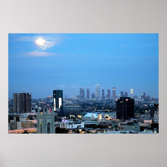 Los Angeles City Lights at Dusk Print (Front)