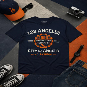Los Angeles City of Angels 1992 Vintage Graphic T-Shirt