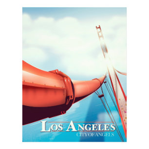Los Angeles "city of Angels" Vacation poster. Photo Print