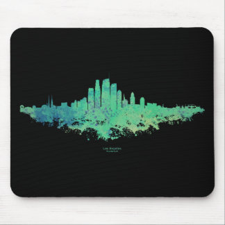 Los Angeles City Skyline - Mint Green Mouse Pad