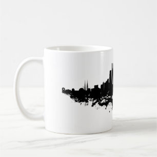 Los Angeles City Skyline Watercolor Coffee Mug