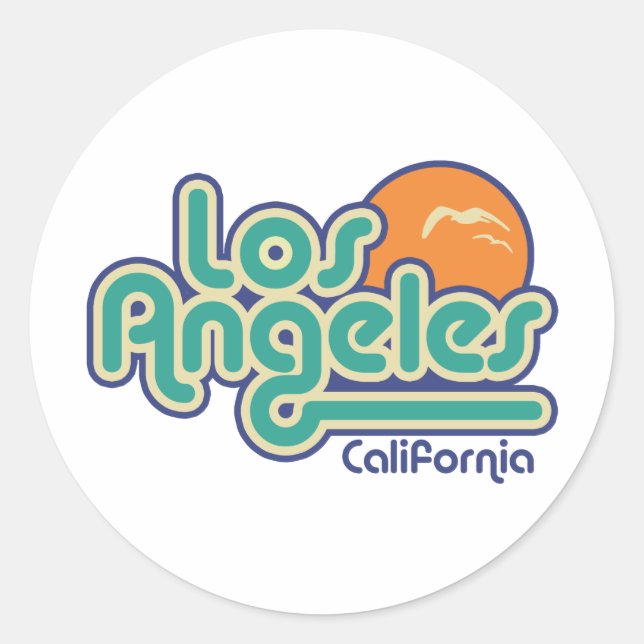 Los Angeles Classic Round Sticker (Front)
