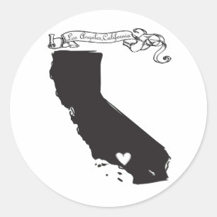 Los Angeles Classic Round Sticker