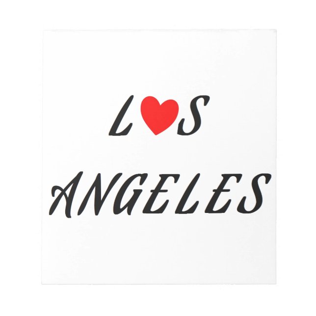Los Angeles coeur rouge Notepad (Front)